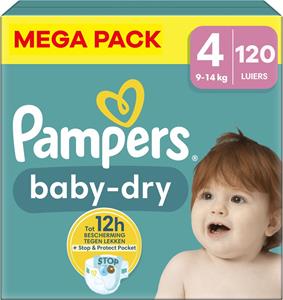 Pampers  Baby Dry - Maat 4 - Mega Pack - 120 stuks - 9/14 KG