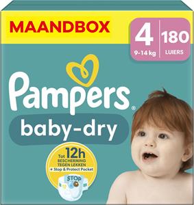 Pampers  Baby Dry - Maat 4 - Maandbox - 180 stuks - 9/14 KG