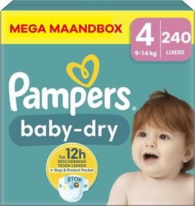 Pampers  Baby Dry - Maat 4 - Mega Maandbox - 240 stuks - 9/14 KG