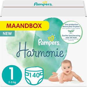 Pampers  Harmonie - Maat 1 - Maandbox - 140 luiers - 2/5 KG ITALIAANS
