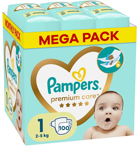 Pampers  Premium Care - Maat 1 - Mega Pack - 100 luiers