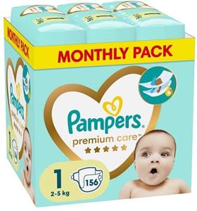 Pampers  Premium Care - Maat 1 - Maandbox - 156 luiers