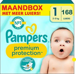 Pampers  Premium Protection - Maat 1 - Maandbox - 168 stuks - 2/5KG