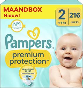 Pampers  Premium Protection - Maat 2 - Maandbox - 216 luiers - 4/8 KG