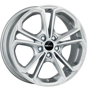 Mak Aluminium velg 16 inch  Rhein 5x108 6,5J ET45, Kleur Zilver