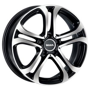 Mak Aluminium velg 17 inch  Stuttgart 5x112 7,5J ET45, Kleur Zwarter Spiegel