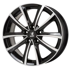 Itwheels Aluminium velg 17 inch  Elena 5x108 7,5J ET50, Kleur Zwart Glimmend Gepolijst