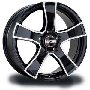 Magma Aluminium velg 16 inch  Tezzo 5x114,3 6,5J ET40, Kleur Zwarte Lava Gepolijst