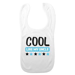 Bellatio Decorations Baby slabbetje - blauw - cool like my uncle - kraam cadeau - slab/morsdoek - oom -