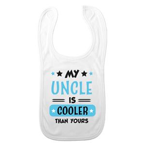 Bellatio Decorations Baby slabbetje - blauw - my uncle is cooler than yours - kraam cadeau - slab/morsdoek - oom -