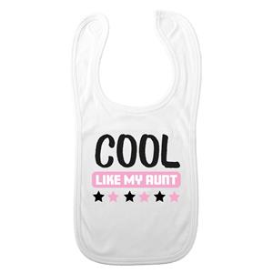 Bellatio Decorations Baby slabbetje - roze - cool like my aunt - kraam cadeau - slab/morsdoek - tante -