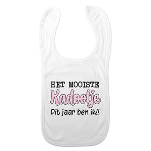 Bellatio Decorations Baby slabbetje - roze - het mooiste kadootje ben ik - kraam cadeau - slab/morsdoek -