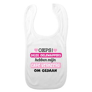Bellatio Decorations Baby slabbetje - roze - oelewappers - kraam cadeau - slab/morsdoek -