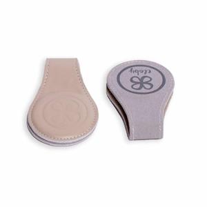 Cloby leren clips beige