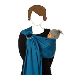 Babylonia draagdoek BB Sling padded campanula blue
