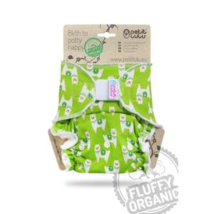 Babybum Petit Lulu Fluffy Organic Maxi Night - Alpacas - Klittenband