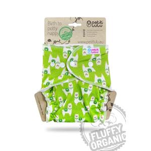 Babybum Petit Lulu Fluffy Organic Maxi Night - Alpacas - Drukknoopjes