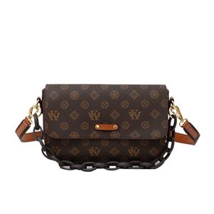 Your favorite bag 2024 herfst en zomer nieuwe dames messenger bag middelbare leeftijd dames mode retro schoudertas oud patroon dames tas bruin