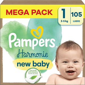 Pampers  Harmonie - Maat 1 - Mega Pack - 105 stuks - 2/5 KG