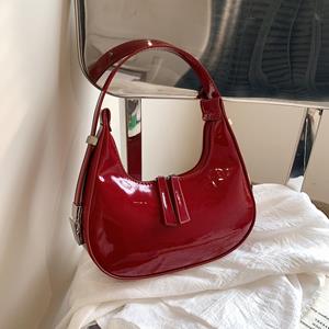 Warm clothes family New Moon Bags PU leren oksel schoudertas vintage kleine schoudertas voor vrouwen reistas clutch luxe retro handtas