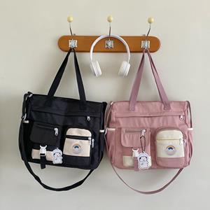 Warm clothes family mode Waterdichte Oxford Grote Capaciteit Messenger Bag voor Tiener Vrouwen Schoudertas Harajuku Crossbody Tassen Studenten Schooltassen Satchels blauw