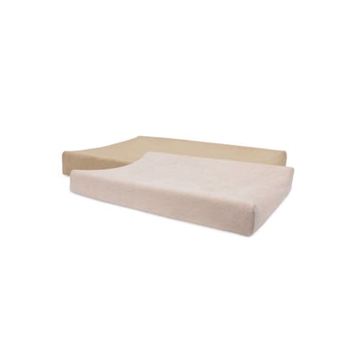 Jollein Badstof aankleedkussenhoes 50x70cm - Wild Rose/Biscuit - 2-pack
