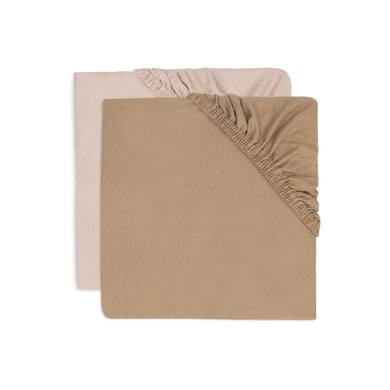 Jollein Jersey hoeslaken 70/75x140/150cm - Wild Rose/Biscuit