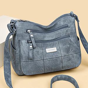 Yogodlns Fashion Dames Canvas Crossbody Tas Luxe Designer Tote Schoudertassen voor Dames Old Money Messenger Handtassen 28x11x22cm blauw