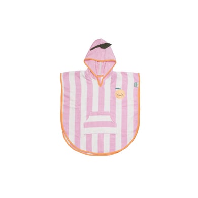 The cotton cloud Mandy mandarijn bad poncho