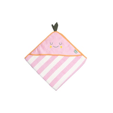 The cotton cloud Mandy mandarijn handdoek met capuchon