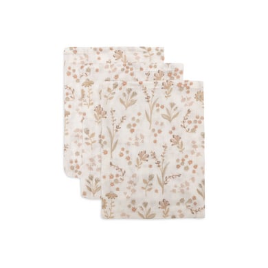 Jollein Hydrofiel washandje 15x20cm - Bloomy 3-pack