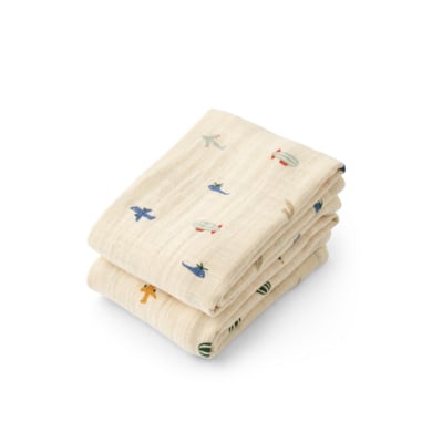 LIEWOOD Lewis mousseline sjaals 2-pack zee aviator/ecru