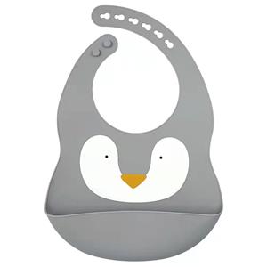 Dutsi  Siliconen - Baby Slabbetje - Jungle Serie - Pinguin