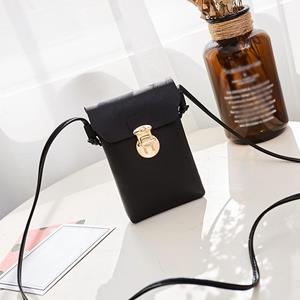 Ximalaya Ramidos Damesmode Effen Cover Hasp Crossbody Tas Schoudertas Telefoon Munttas BK One Size zwart