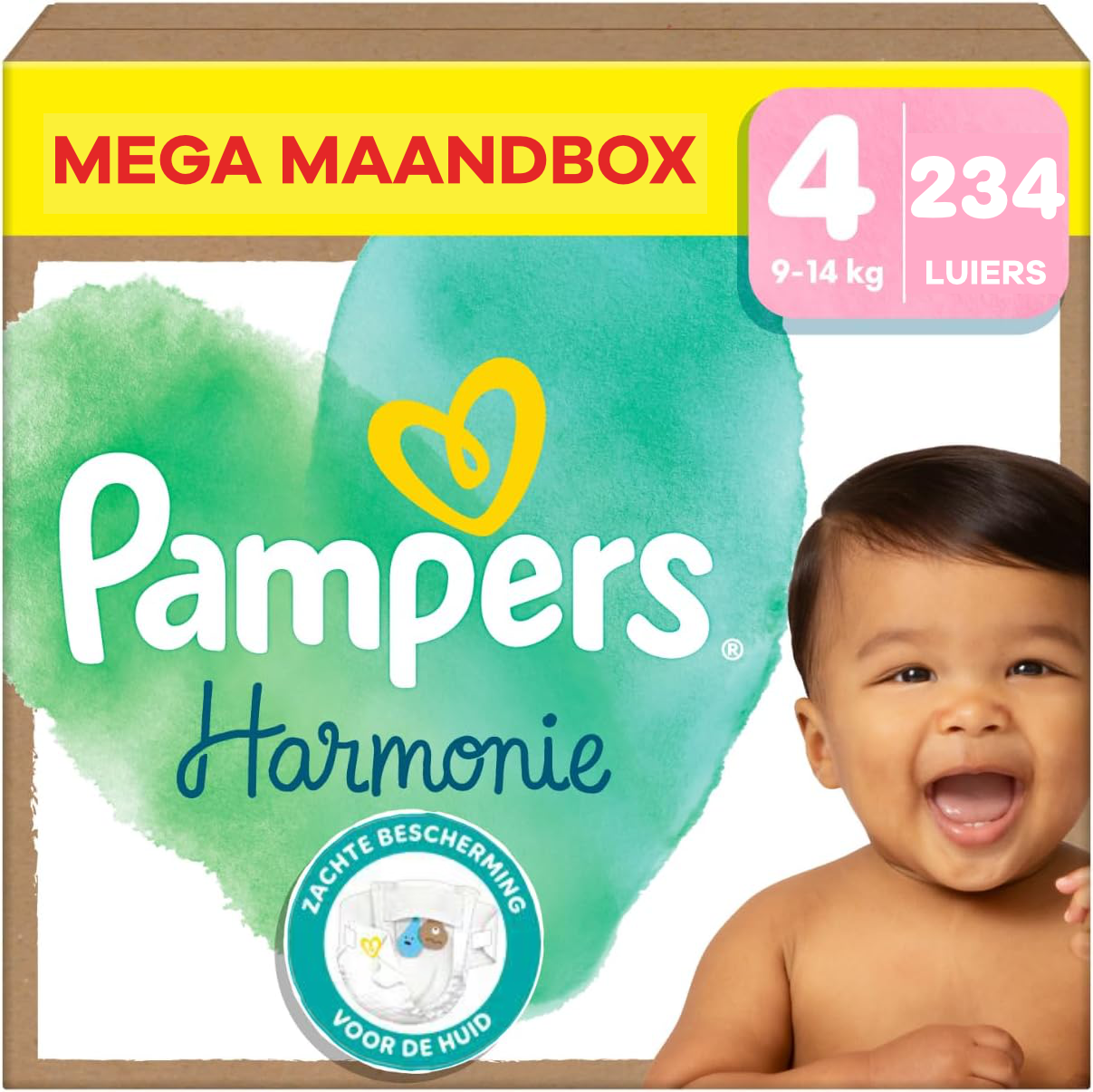 Pampers  Harmonie - Maat 4 - Mega Maandbox - 234 stuks - 9/14 KG