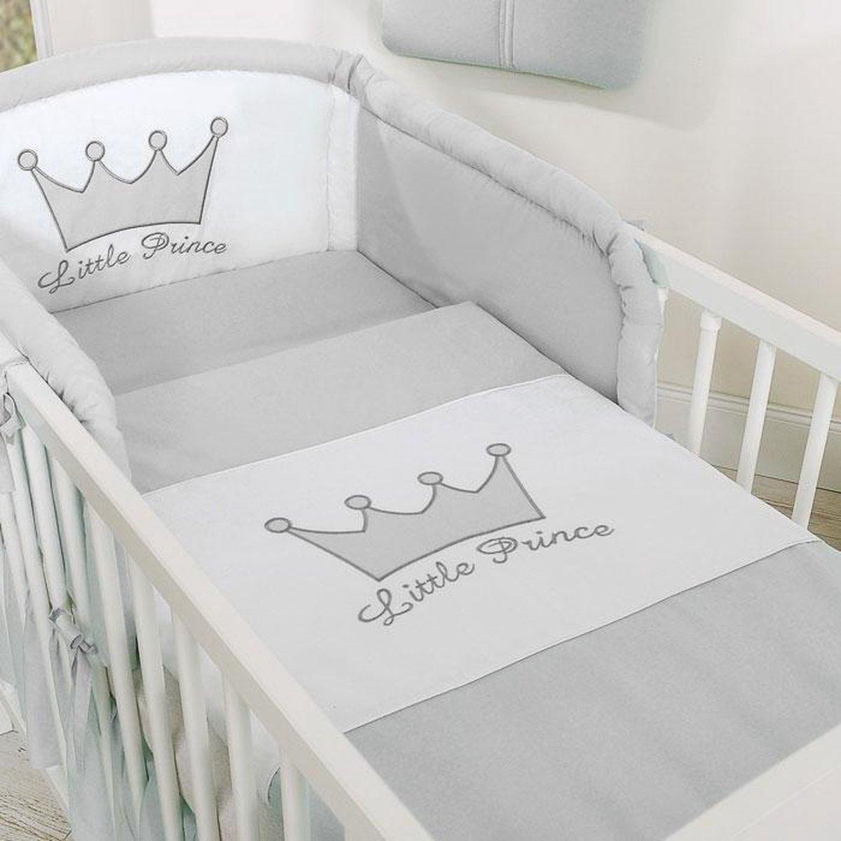 My Sweet Baby Overtrekset Little Prince/Princess Antraciet-Borduursel - Princess