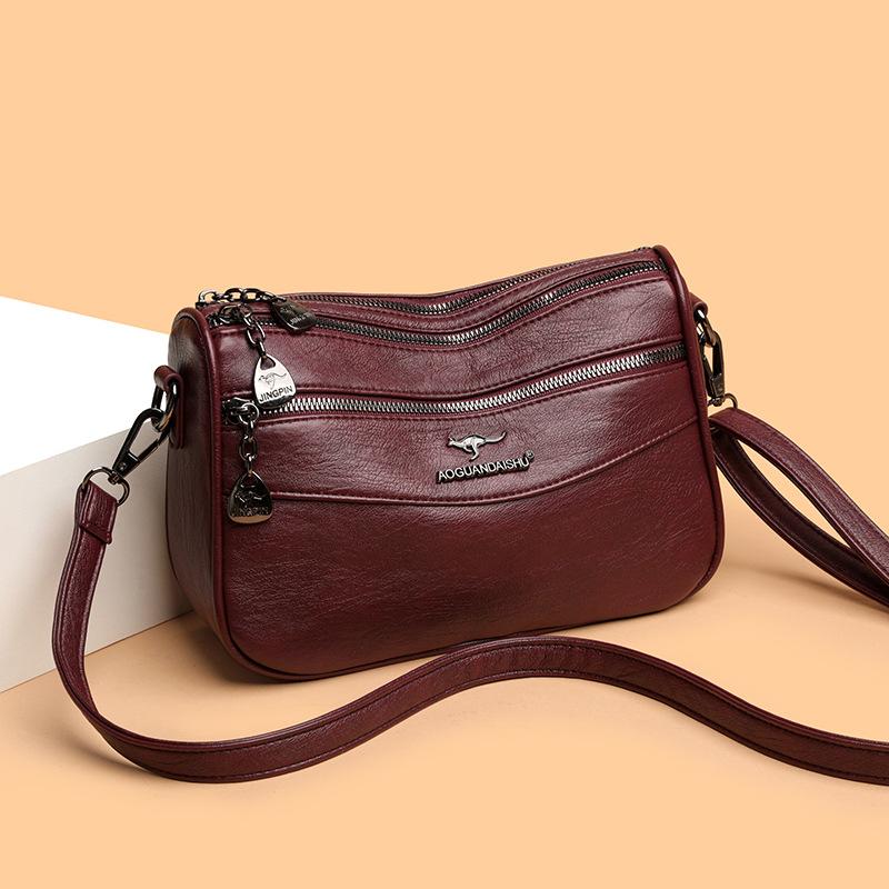 Sports Trend Bag Damestas Four Seasons Damestas Grote capaciteit Goede kwaliteit Een schouder schuine kruis tas Zachte textuur tas zwart