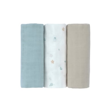 Lässig Swaddle & Burp 3-pack mousseline doeken L Floral