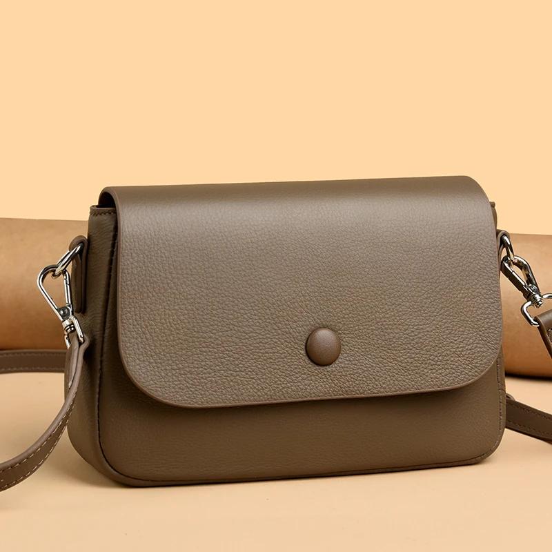 Sports bag Monochrome schoudertas voor dames, 100% echt leer, designer crossbody tassen