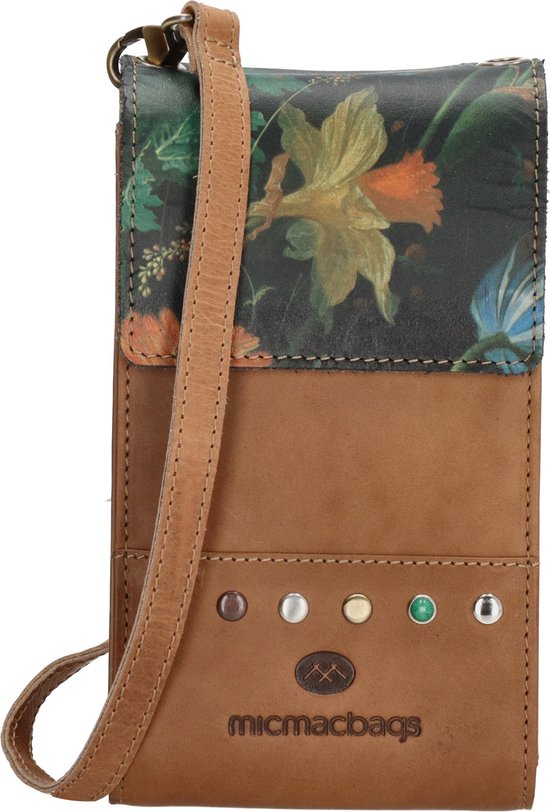 Micmacbags Hide & Stitches Masterpiece Telefoontasje - Zand - 100% Leer