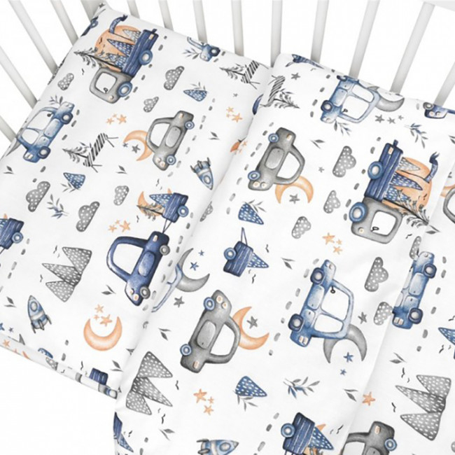 Zavelo Peuter Dekbedovertrek Cars Blauw 120 x 150 cm