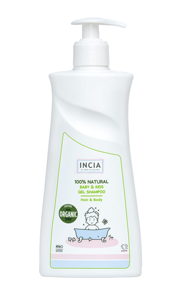 Incia Hair & Body 100% Natural Baby & Kids Gel Shampoo