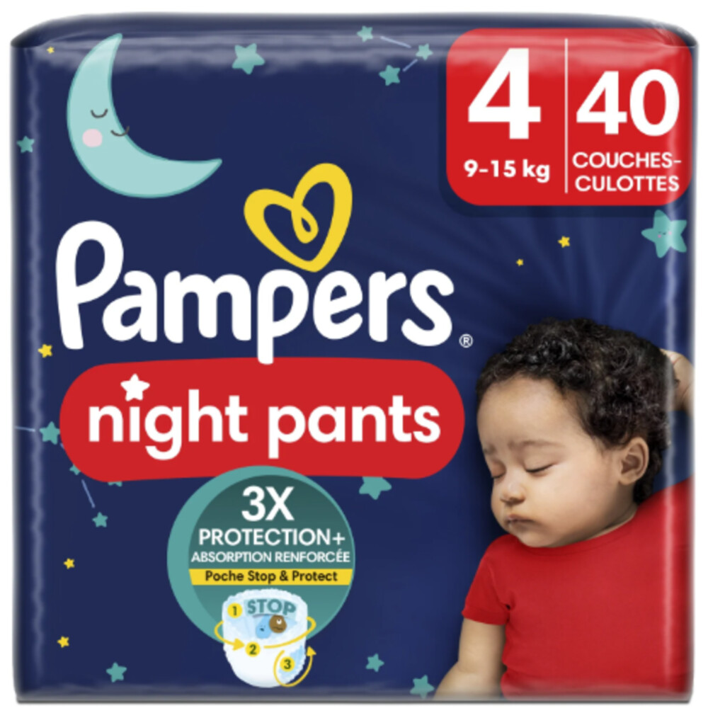 Pampers 2x  Baby Dry Night Pants Luierbroekjes Maat 4 (9kg-15kg) 40 stuks