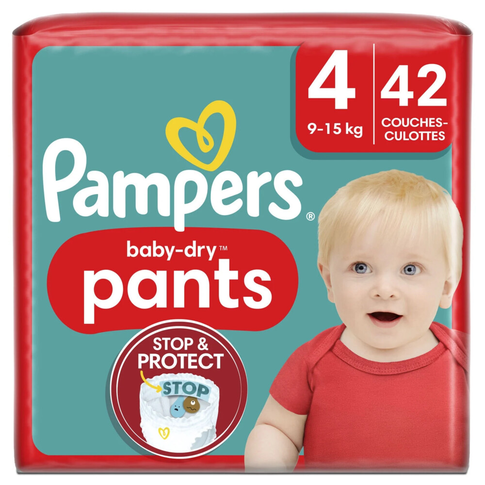 Pampers 2x  Baby Dry Luierbroekjes Maat 4 (9-15 kg) 42 stuks