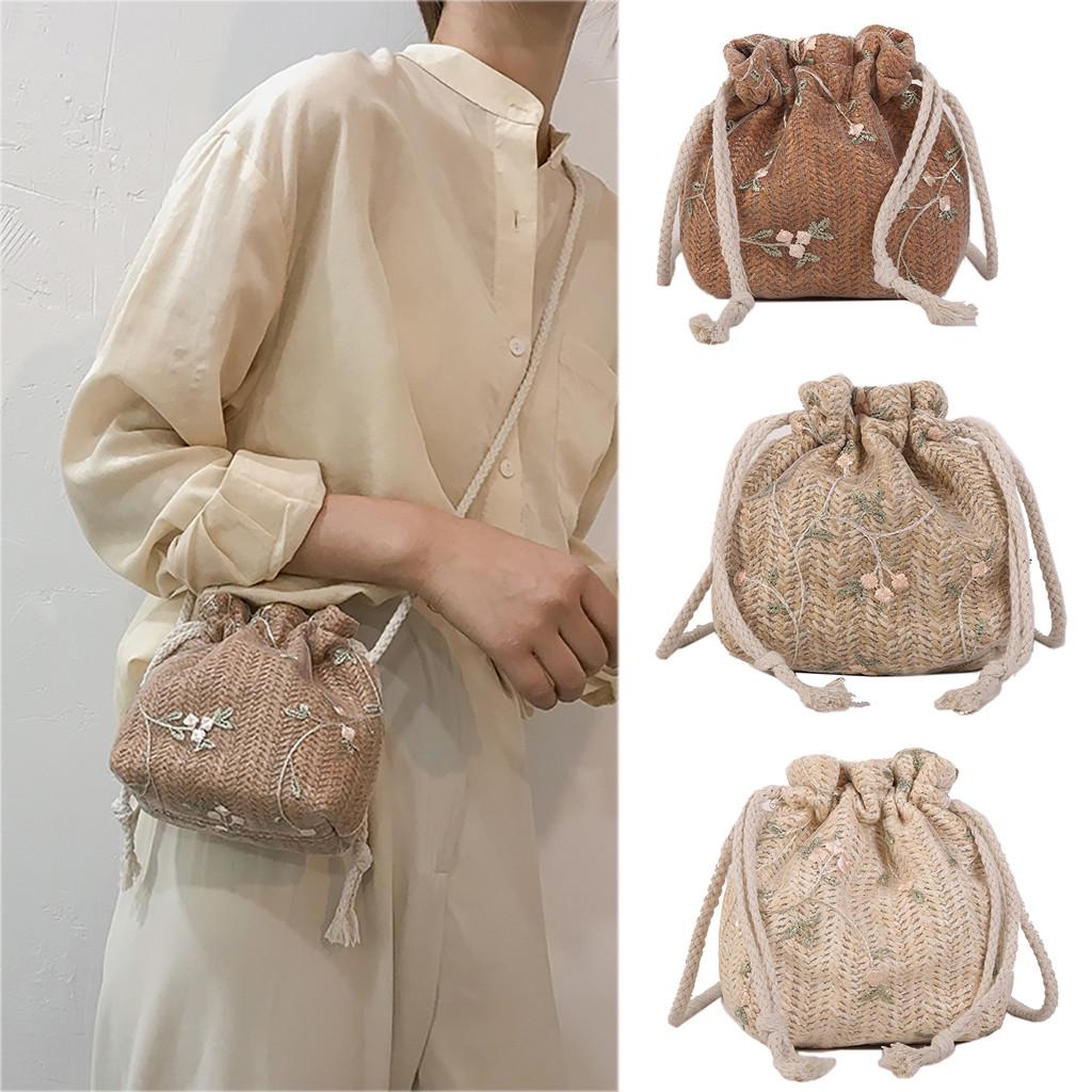 Ren Bag Women  Crossbody Fashion One Shoulder Drawstring Dumplings wit