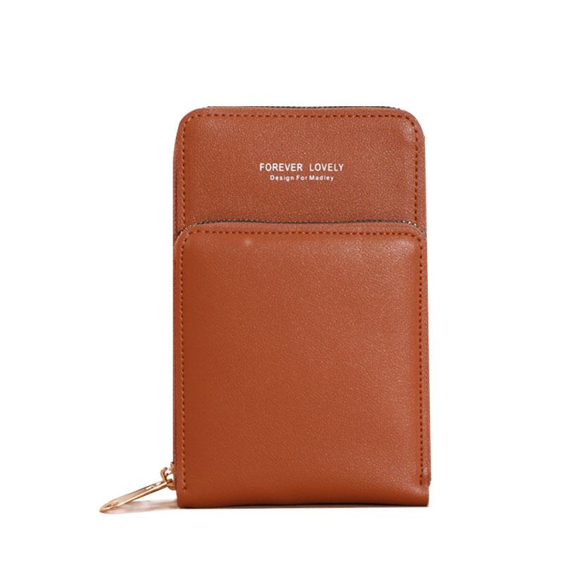 NK39UR Nieuwe collectie effen kleur telefoon portemonnee dames crossbody schoudertas PU lederen kleine handtas messenger bag etui vrouwelijke portemonnee 18*11*4cm zwart
