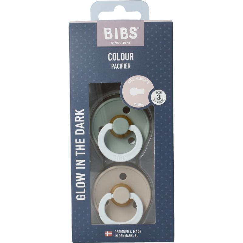 Bibs Fopspeen maat 3 sage vanilla night 2st