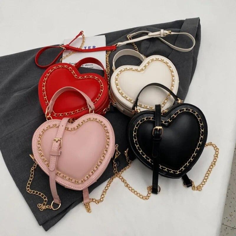Enjoytime H Liefdesharttassen voor vrouwen Kettingen Schoudertas Crossbady Bolsas Feminina Groothandelsartikelen Bolsos Mujer Zoete modehandtassen