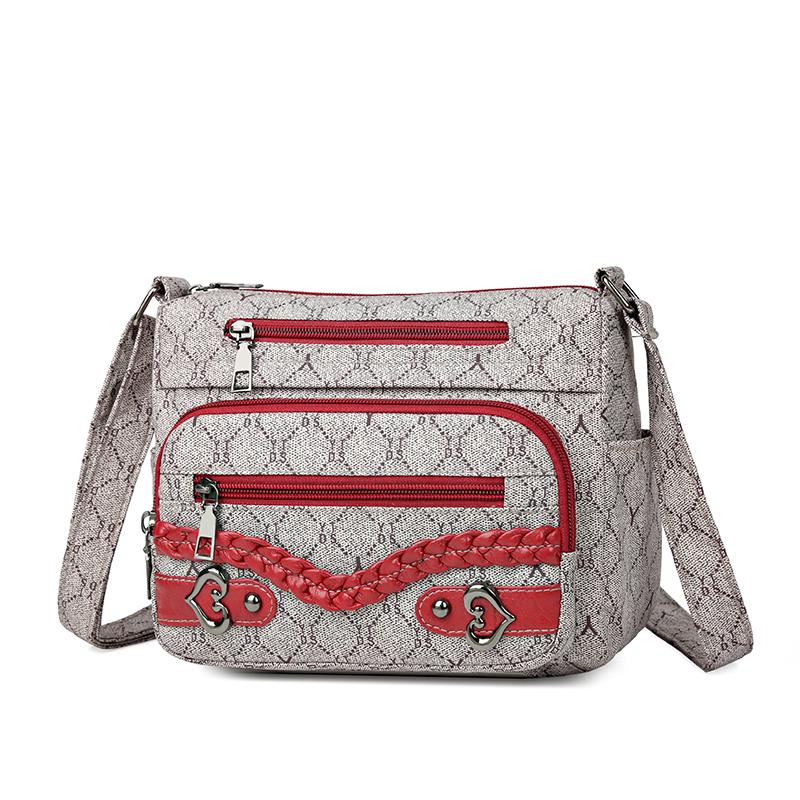 Kuluosidi Dames bedrukte schoudertas Crossbody tas met print Zacht leren tas groen