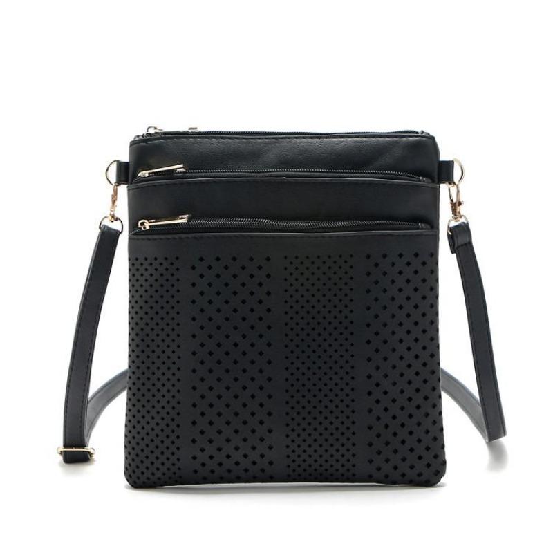 RUWB BAGS Designer casual schoudertas dames holle crossbodytassen voor dames flap clutch portemonnee zwart